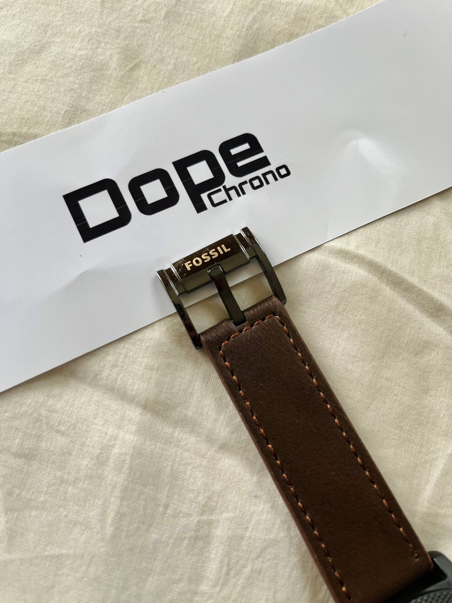 Fossil Men Leather Machine Analog Black Dial Watch-Fs4656, Band Color-Brown