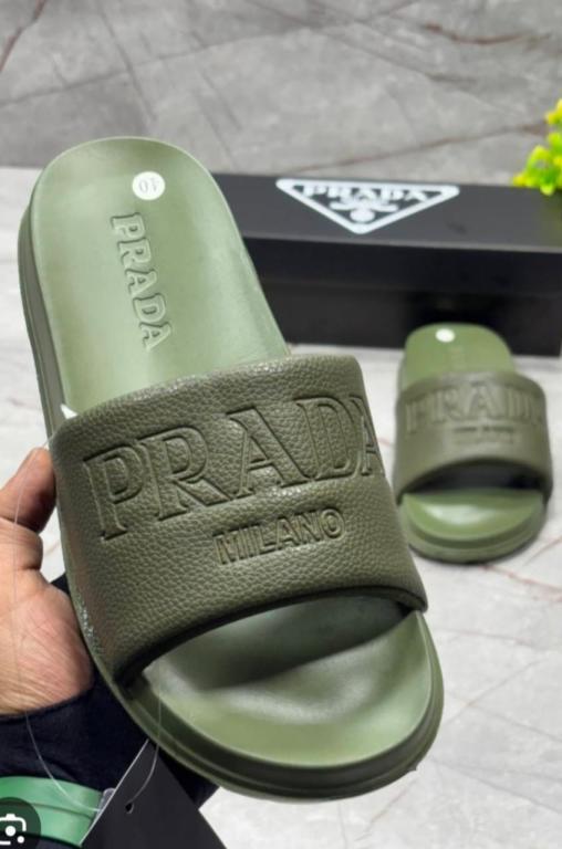 Prada Milano Premium Flip Flops - Dark Green