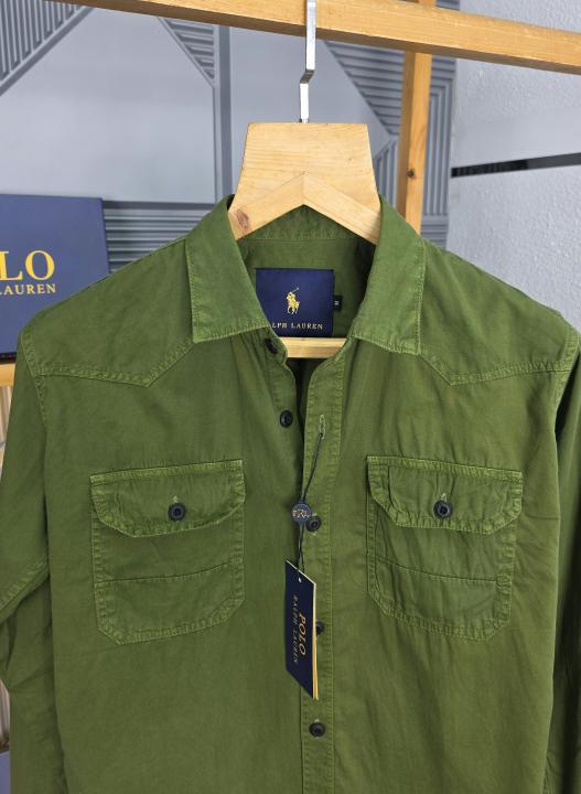R L DENIM SHIRTS GREEN - GR