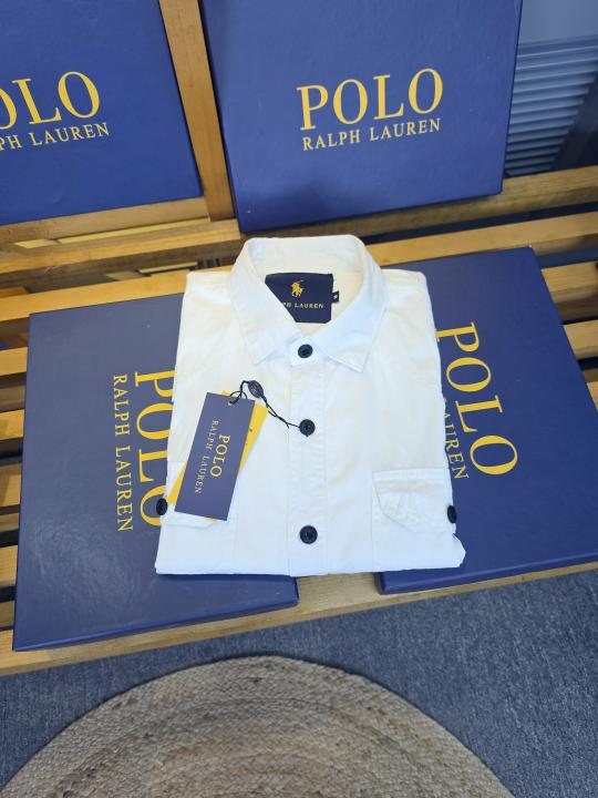 R L DENIM SHIRTS WHITE - W