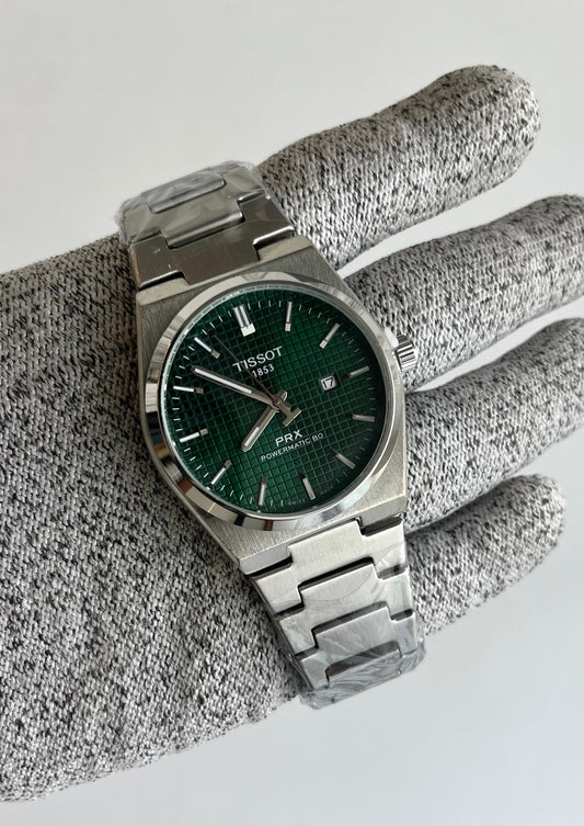 Tissot prx Checks Green