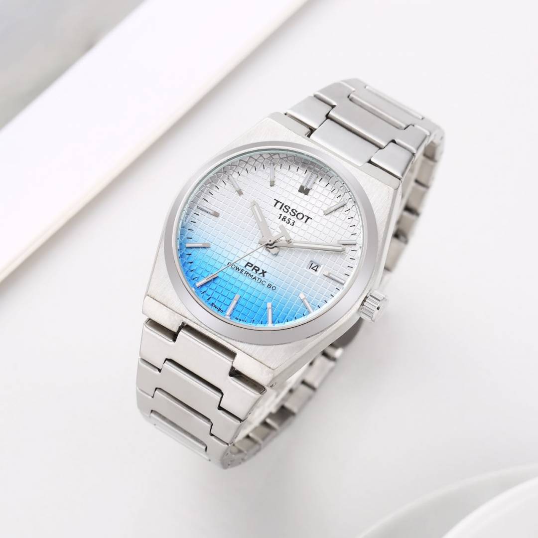 Tissot PRX Powermatic 80 – White & Ice Blue Dial