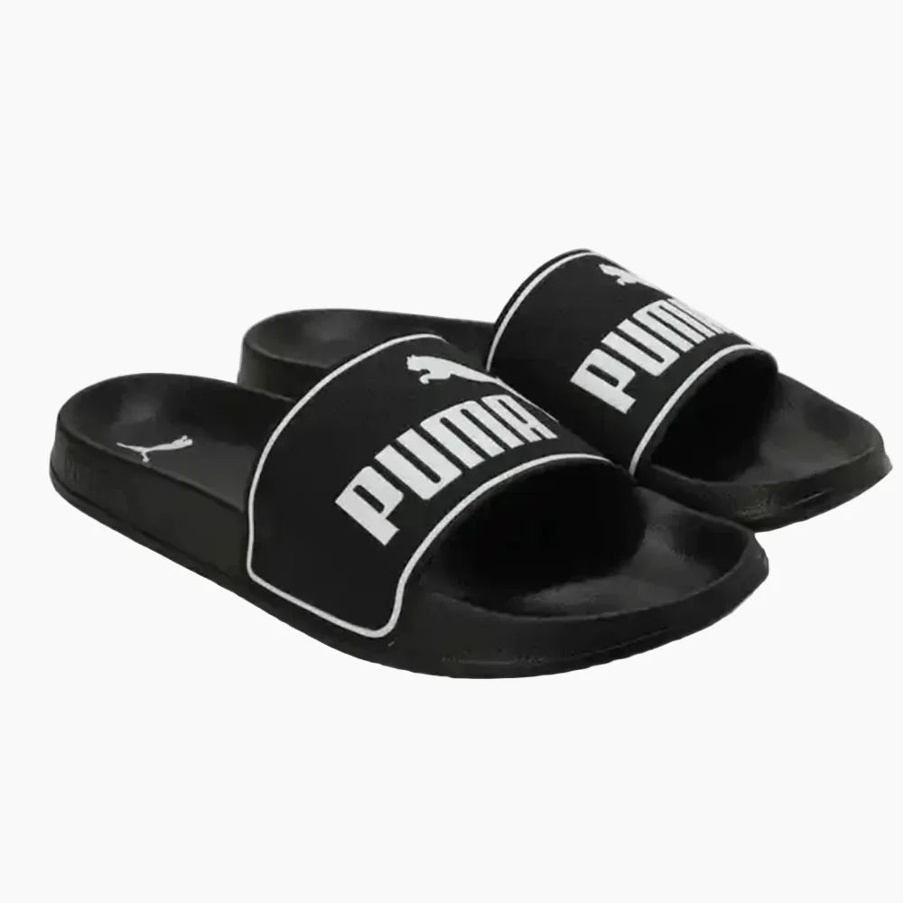 PUMA Black & White Slide Sandals (first copy)