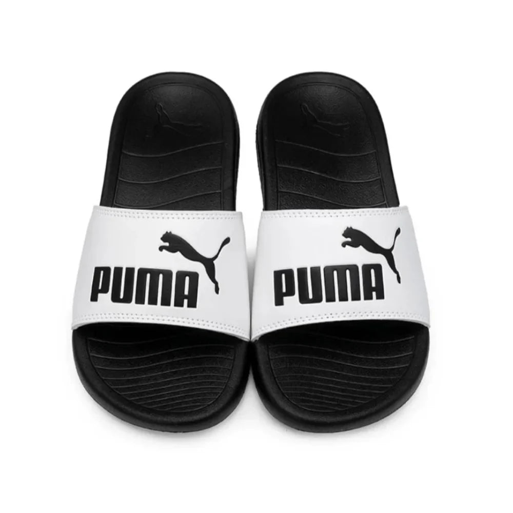 PUMA White & Black Slide Sandals (first copy)