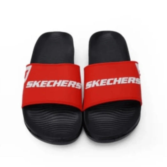 Skechers Red & Black Slide Sandals