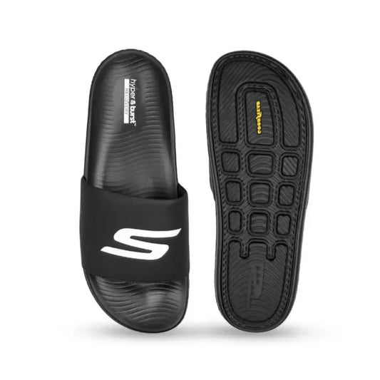 Skechers Hyper Burst Black Slide Sandals