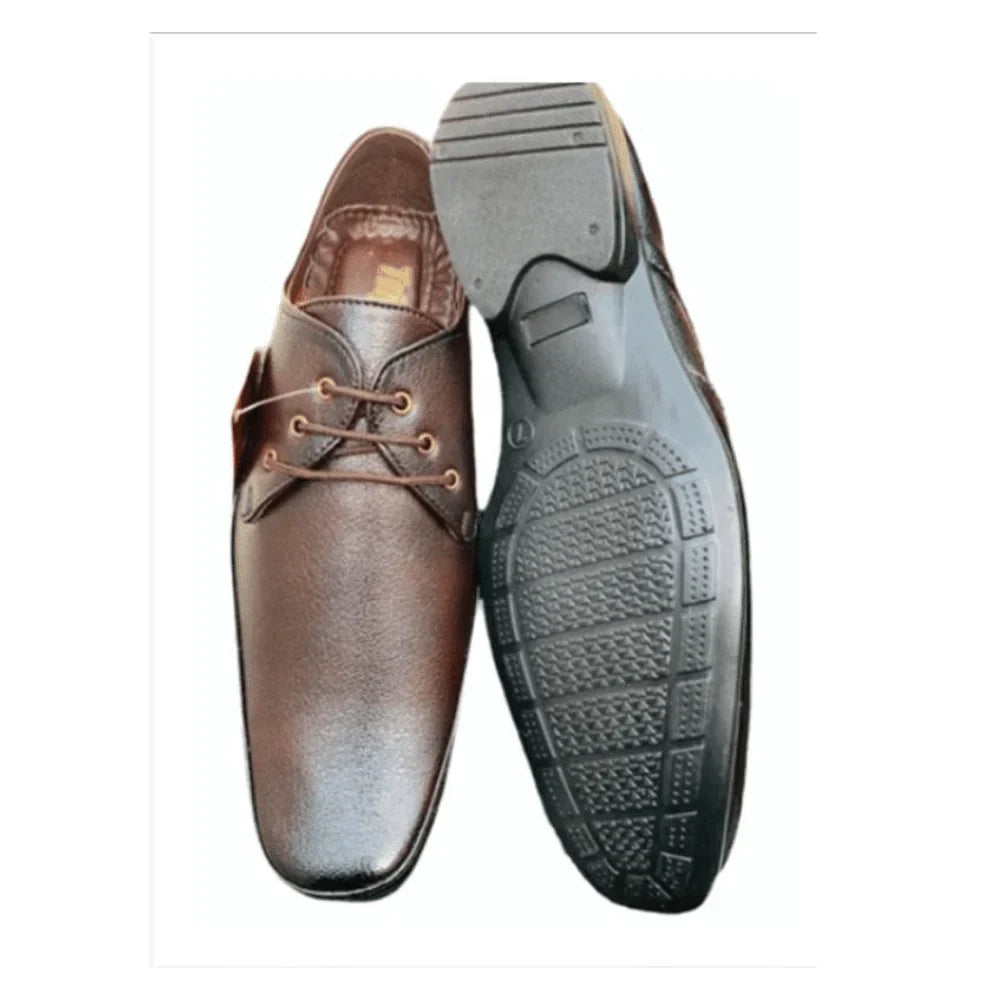 Dark Brown Textured Lace-up