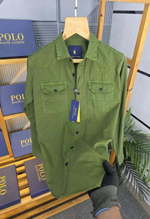 R L DENIM SHIRTS GREEN - GR