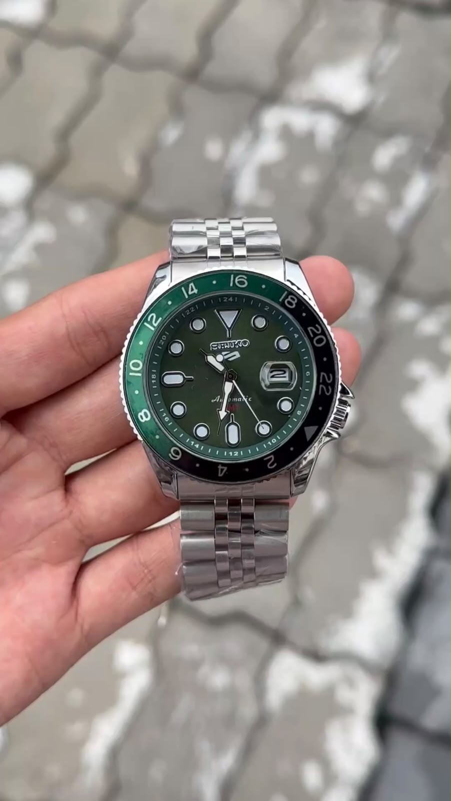 Seiko Style Green Dial Automatic Watch – Premium Collection