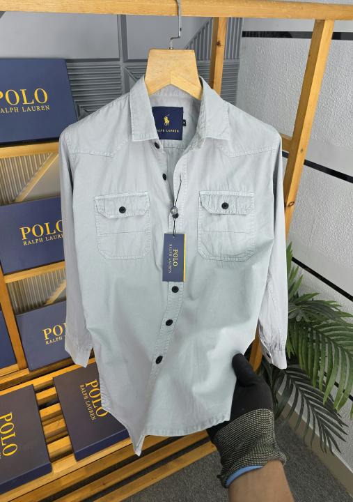 R L DENIM SHIRTS GREY - GY