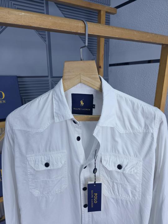 R L DENIM SHIRTS WHITE - W