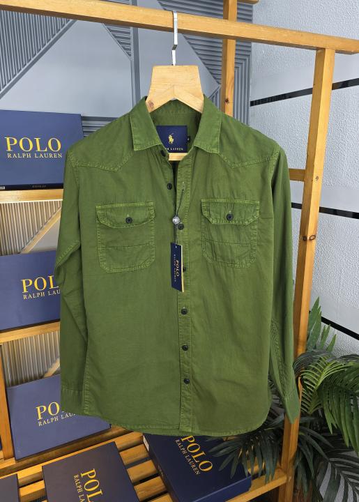 R L DENIM SHIRTS GREEN - GR