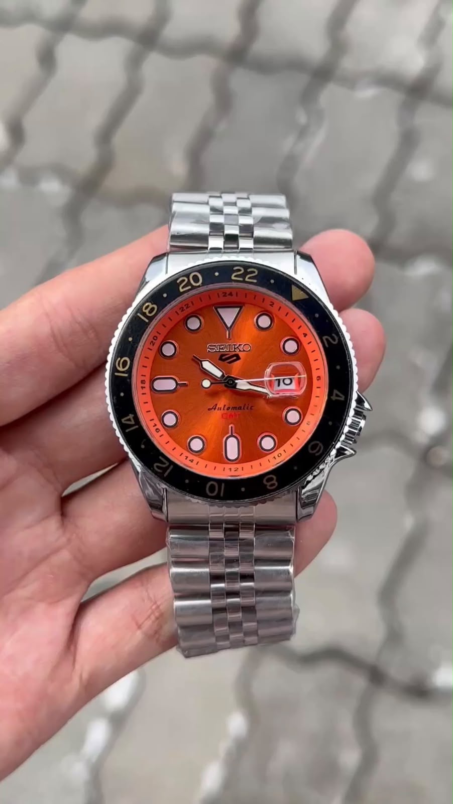Seiko 5 Sports Automatic GMT – Orange Dial