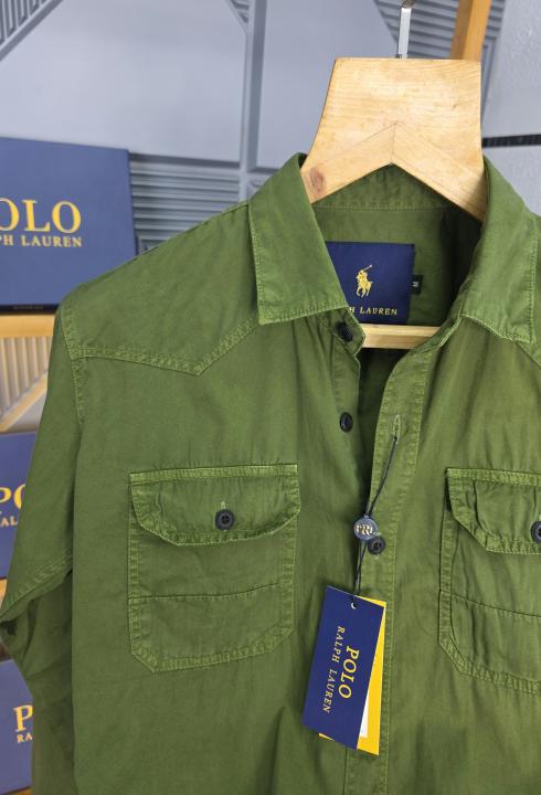 R L DENIM SHIRTS GREEN - GR